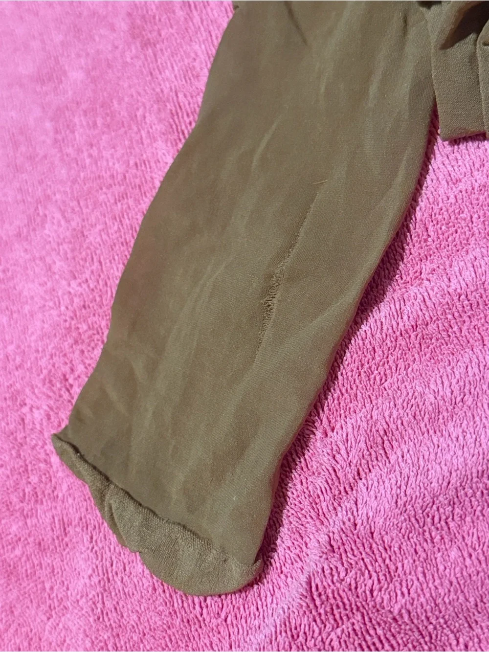 Suntan Sheer Pantyhose Hosiery w/ runs & holes
